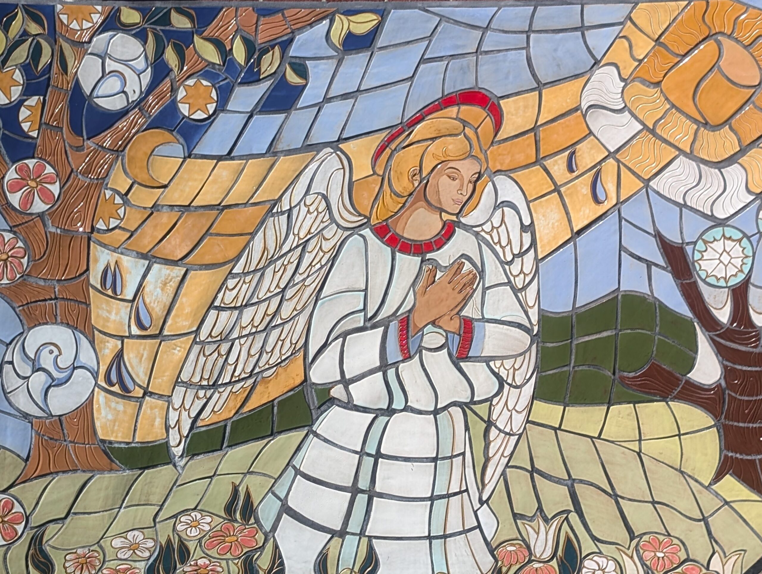Biblical mosaic of an angel